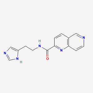 molecular formula C14H13N5O B2634469 N-[2-(1H-imidazol-4-yl)ethyl]-1,6-naphthyridine-2-carboxamide CAS No. 1797764-81-8