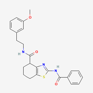 molecular formula C24H25N3O3S B2634472 2-benzamido-N-[2-(3-methoxyphenyl)ethyl]-4,5,6,7-tetrahydro-1,3-benzothiazole-4-carboxamide CAS No. 941925-83-3