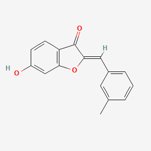molecular formula C16H12O3 B2634500 (2Z)-6-hydroxy-2-(3-methylbenzylidene)-1-benzofuran-3(2H)-one CAS No. 620545-91-7