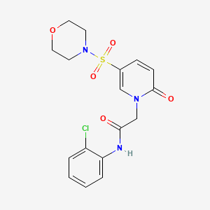 molecular formula C17H18ClN3O5S B2634511 N-(2-chlorophenyl)-2-[5-(morpholine-4-sulfonyl)-2-oxo-1,2-dihydropyridin-1-yl]acetamide CAS No. 1251594-01-0