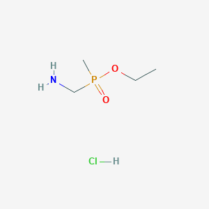 molecular formula C4H13ClNO2P B2634515 Ethyl(aminomethyl)(methyl)phosphinatehydrochloride CAS No. 2445791-40-0