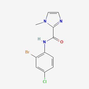 molecular formula C11H9BrClN3O B2634528 N-(2-bromo-4-chlorophenyl)-1-methyl-1H-imidazole-2-carboxamide CAS No. 866153-10-8