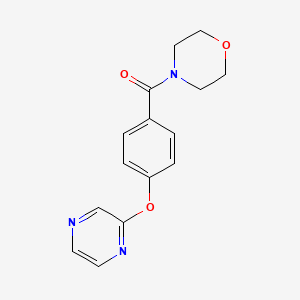 molecular formula C15H15N3O3 B2634534 Morpholino[4-(2-pyrazinyloxy)phenyl]methanone CAS No. 866157-00-8