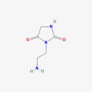 molecular formula C5H9N3O2 B2634558 3-(2-Aminoethyl)imidazolidine-2,4-dione CAS No. 690953-85-6