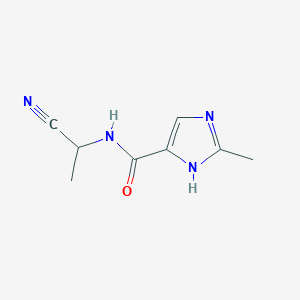 molecular formula C8H10N4O B2634602 N-(1-Cyanoethyl)-2-methyl-1H-imidazole-5-carboxamide CAS No. 1928739-52-9