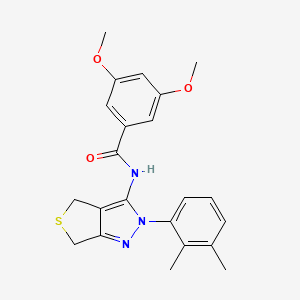 molecular formula C22H23N3O3S B2634636 N-[2-(2,3-dimethylphenyl)-2H,4H,6H-thieno[3,4-c]pyrazol-3-yl]-3,5-dimethoxybenzamide CAS No. 450344-24-8