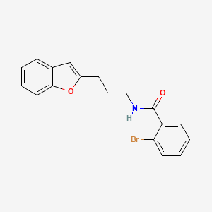 molecular formula C18H16BrNO2 B2634680 N-[3-(1-benzofuran-2-yl)propyl]-2-bromobenzamide CAS No. 2034415-55-7