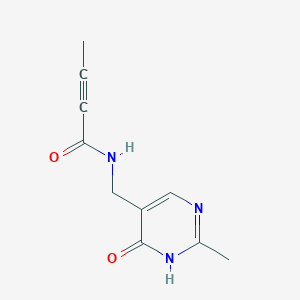 molecular formula C10H11N3O2 B2634682 N-[(2-Methyl-6-oxo-1H-pyrimidin-5-yl)methyl]but-2-ynamide CAS No. 2411309-29-8