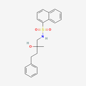 molecular formula C21H23NO3S B2634713 N-(2-hydroxy-2-methyl-4-phenylbutyl)naphthalene-1-sulfonamide CAS No. 1286713-21-0