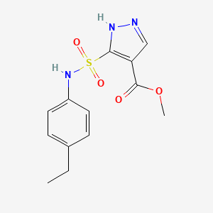 molecular formula C13H15N3O4S B2634714 Methyl 5-(N-(4-ethylphenyl)sulfamoyl)-1H-pyrazole-4-carboxylate CAS No. 1037289-09-0