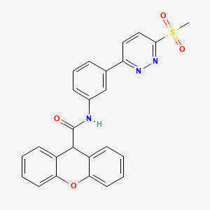 molecular formula C25H19N3O4S B2634798 N-[3-(6-methanesulfonylpyridazin-3-yl)phenyl]-9H-xanthene-9-carboxamide CAS No. 932351-72-9