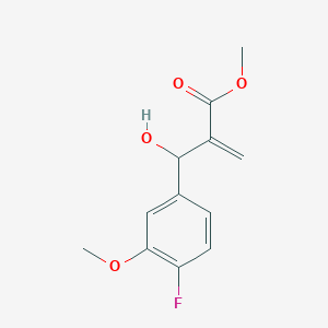 molecular formula C12H13FO4 B2634801 Methyl 2-[(4-fluoro-3-methoxyphenyl)(hydroxy)methyl]acrylate CAS No. 2270909-57-2