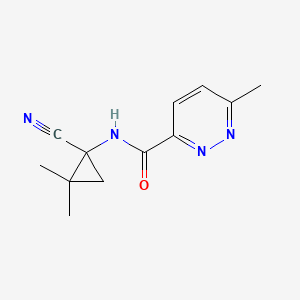molecular formula C12H14N4O B2634815 N-(1-Cyano-2,2-dimethylcyclopropyl)-6-methylpyridazine-3-carboxamide CAS No. 2178998-83-7