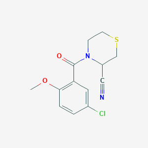 B2634842 4-(5-Chloro-2-methoxybenzoyl)thiomorpholine-3-carbonitrile CAS No. 2094598-80-6