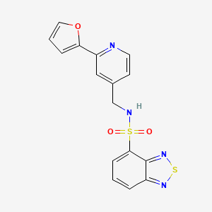 molecular formula C16H12N4O3S2 B2634867 N-((2-(furan-2-yl)pyridin-4-yl)methyl)benzo[c][1,2,5]thiadiazole-4-sulfonamide CAS No. 2034594-69-7