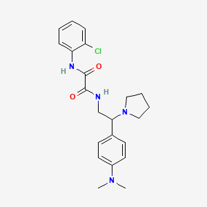 molecular formula C22H27ClN4O2 B2634878 N-(2-chlorophenyl)-N'-{2-[4-(dimethylamino)phenyl]-2-(pyrrolidin-1-yl)ethyl}ethanediamide CAS No. 899729-25-0
