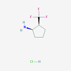 molecular formula C6H11ClF3N B2634880 Rel-(1R,2S)-2-(trifluoromethyl)cyclopentan-1-amine hydrochloride CAS No. 1807901-43-4
