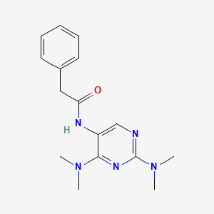 molecular formula C16H21N5O B2634892 N-[2,4-Bis(dimethylamino)pyrimidin-5-YL]-2-phenylacetamide CAS No. 1448058-51-2