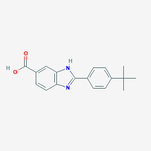 molecular formula C18H18N2O2 B026349 2-(4-(tert-Butyl)phenyl)-1H-benzo[d]imidazole-6-carboxylic acid CAS No. 104249-88-9