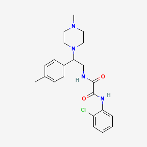 molecular formula C22H27ClN4O2 B2634921 N1-(2-chlorophenyl)-N2-(2-(4-methylpiperazin-1-yl)-2-(p-tolyl)ethyl)oxalamide CAS No. 898432-54-7