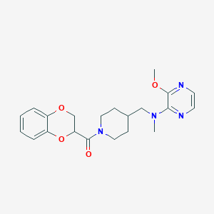 molecular formula C21H26N4O4 B2634946 N-{[1-(2,3-dihydro-1,4-benzodioxine-2-carbonyl)piperidin-4-yl]methyl}-3-methoxy-N-methylpyrazin-2-amine CAS No. 2380177-64-8