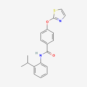 molecular formula C19H18N2O2S B2634959 N-(2-isopropylphenyl)-4-(thiazol-2-yloxy)benzamide CAS No. 2034226-10-1