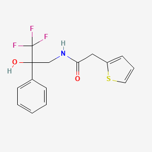 2-(thiophen-2-yl)-N-(3,3,3-trifluoro-2-hydroxy-2-phenylpropyl)acetamide