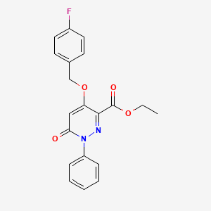 Ethyl 4-[(4-fluorophenyl)methoxy]-6-oxo-1-phenylpyridazine-3-carboxylate