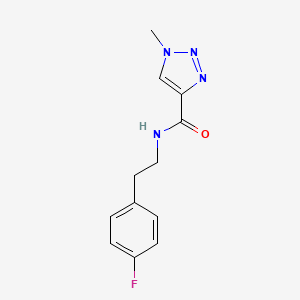 molecular formula C12H13FN4O B2634990 N-(4-fluorophenethyl)-1-methyl-1H-1,2,3-triazole-4-carboxamide CAS No. 1207054-76-9