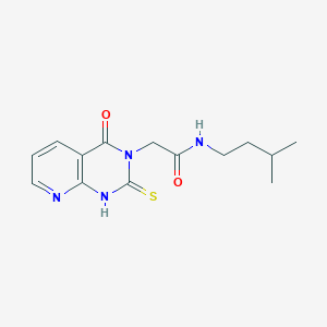 molecular formula C14H18N4O2S B2634991 N-(3-methylbutyl)-2-{4-oxo-2-sulfanylidene-1H,2H,3H,4H-pyrido[2,3-d]pyrimidin-3-yl}acetamide CAS No. 688793-66-0