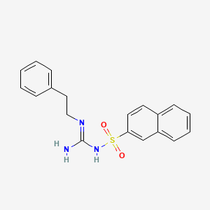 B2635028 N-(N-phenethylcarbamimidoyl)naphthalene-2-sulfonamide CAS No. 869075-24-1