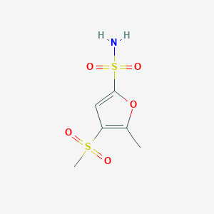 molecular formula C6H9NO5S2 B2635040 4-methanesulfonyl-5-methylfuran-2-sulfonamide CAS No. 2225142-40-3