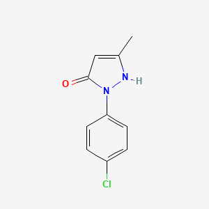 molecular formula C10H9ClN2O B2635058 2-(4-Chlorophenyl)-5-methyl-1H-pyrazol-3(2H)-one CAS No. 13024-90-3; 20629-92-9