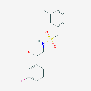 molecular formula C17H20FNO3S B2635080 N-[2-(3-fluorophenyl)-2-methoxyethyl]-1-(3-methylphenyl)methanesulfonamide CAS No. 1797183-31-3