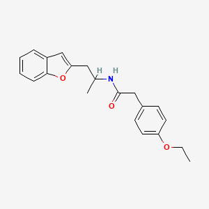 molecular formula C21H23NO3 B2635129 N-[1-(1-benzofuran-2-yl)propan-2-yl]-2-(4-ethoxyphenyl)acetamide CAS No. 2034419-05-9