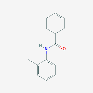 molecular formula C14H17NO B263513 N-(2-methylphenyl)-3-cyclohexene-1-carboxamide 