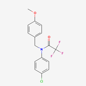 molecular formula C16H13ClF3NO2 B2635162 N-(4-chlorophenyl)-2,2,2-trifluoro-N-[(4-methoxyphenyl)methyl]acetamide CAS No. 860649-56-5