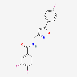 3,4-difluoro-N-((5-(4-fluorophenyl)isoxazol-3-yl)methyl)benzamide