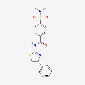 4-(dimethylsulfamoyl)-N-(4-phenyl-1,3-thiazol-2-yl)benzamide