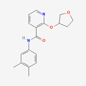 molecular formula C18H20N2O3 B2635185 N-(3,4-dimethylphenyl)-2-(oxolan-3-yloxy)pyridine-3-carboxamide CAS No. 2034443-95-1