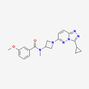 molecular formula C20H22N6O2 B2635262 N-(1-{3-cyclopropyl-[1,2,4]triazolo[4,3-b]pyridazin-6-yl}azetidin-3-yl)-3-methoxy-N-methylbenzamide CAS No. 2310124-11-7