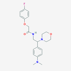 molecular formula C22H28FN3O3 B2635295 N-(2-(4-(dimethylamino)phenyl)-2-morpholinoethyl)-2-(4-fluorophenoxy)acetamide CAS No. 941944-58-7
