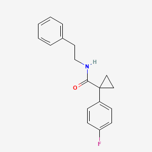 molecular formula C18H18FNO B2635298 1-(4-fluorophenyl)-N-(2-phenylethyl)cyclopropane-1-carboxamide CAS No. 1091461-98-1