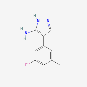 molecular formula C10H10FN3 B2635341 4-(3-fluoro-5-methylphenyl)-1H-pyrazol-3-amine CAS No. 1048971-90-9