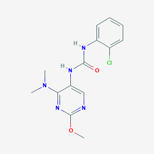 B2635370 1-(2-Chlorophenyl)-3-(4-(dimethylamino)-2-methoxypyrimidin-5-yl)urea CAS No. 1797659-87-0