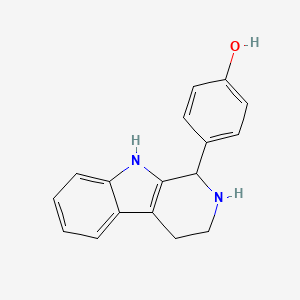 molecular formula C17H16N2O B2635403 4-(2,3,4,9-Tetrahydro-1H-beta-carbolin-1-yl)-phenol CAS No. 370582-53-9