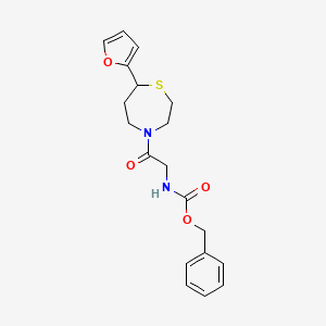 molecular formula C19H22N2O4S B2635405 Benzyl (2-(7-(furan-2-yl)-1,4-thiazepan-4-yl)-2-oxoethyl)carbamate CAS No. 1706094-13-4