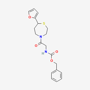 Benzyl (2-(7-(furan-2-yl)-1,4-thiazepan-4-yl)-2-oxoethyl)carbamate