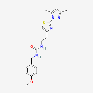 1-(2-(2-(3,5-dimethyl-1H-pyrazol-1-yl)thiazol-4-yl)ethyl)-3-(4-methoxybenzyl)urea