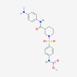 Methyl (4-((3-((4-(dimethylamino)phenyl)carbamoyl)piperidin-1-yl)sulfonyl)phenyl)carbamate